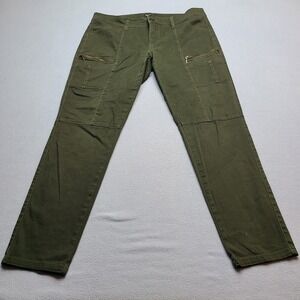 Supplies Cargo Pants Womens 12 Green Excellent Stretch Utility Zipper Pockets